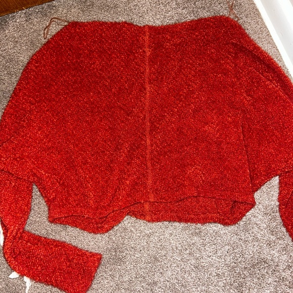 Cozy Red Knit Sweater - Picture 1 of 3